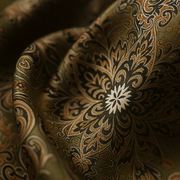100% Silk Square Green Chic Ornament for Women | La Parisienne