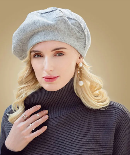 Chic Women's Beret 100% Cashmere | La Parisienne