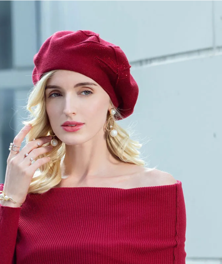 Chic Women's Beret 100% Cashmere | La Parisienne