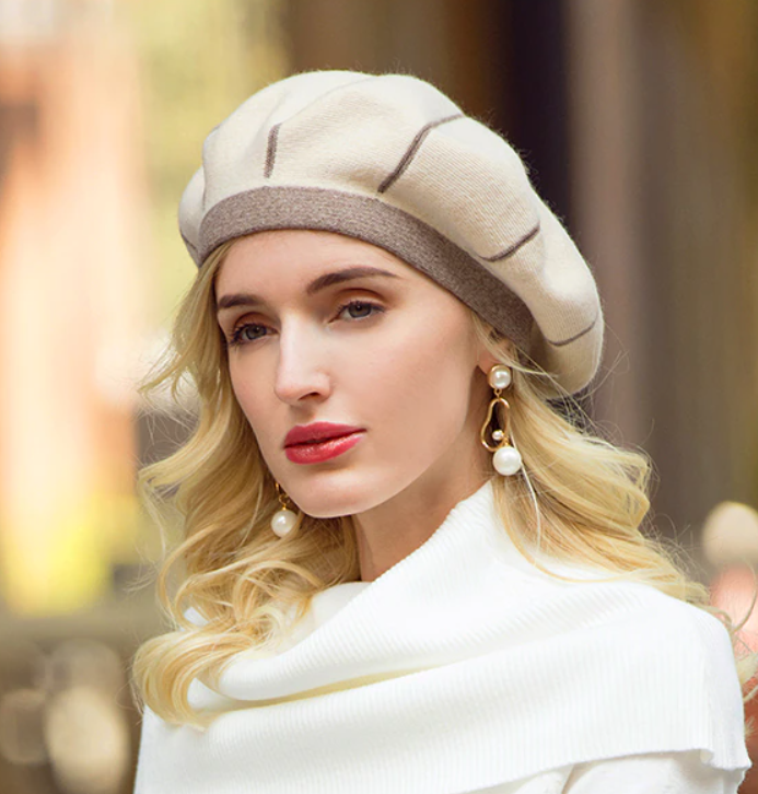 Chic Women's Beret 100% Cashmere | La Parisienne