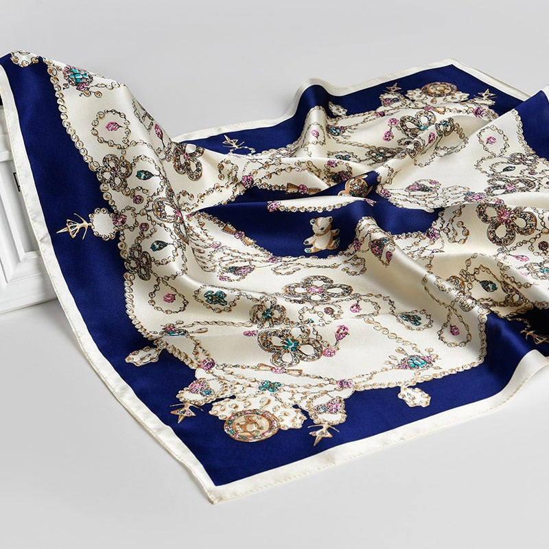 Women's 100% Silk Luxury Square Scarf | La Parisienne