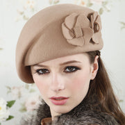 Wool beret Flower Decoration Woman | La Parisienne