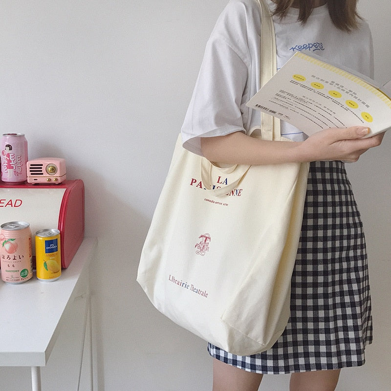 Women's Canvas Tote Bag La Parisienne