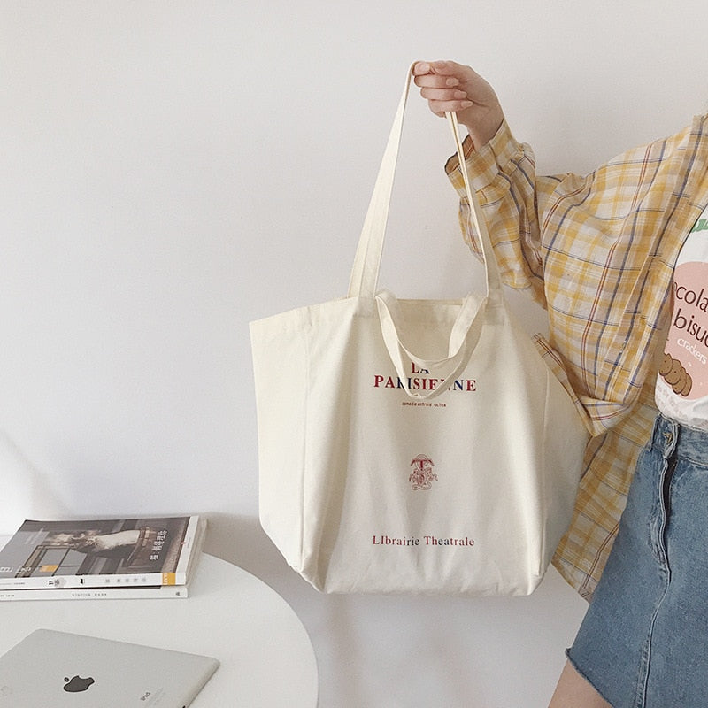 Women's Canvas Tote Bag La Parisienne