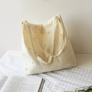 Canvas Tote Bag Daisy Decoration Woman | La Parisienne