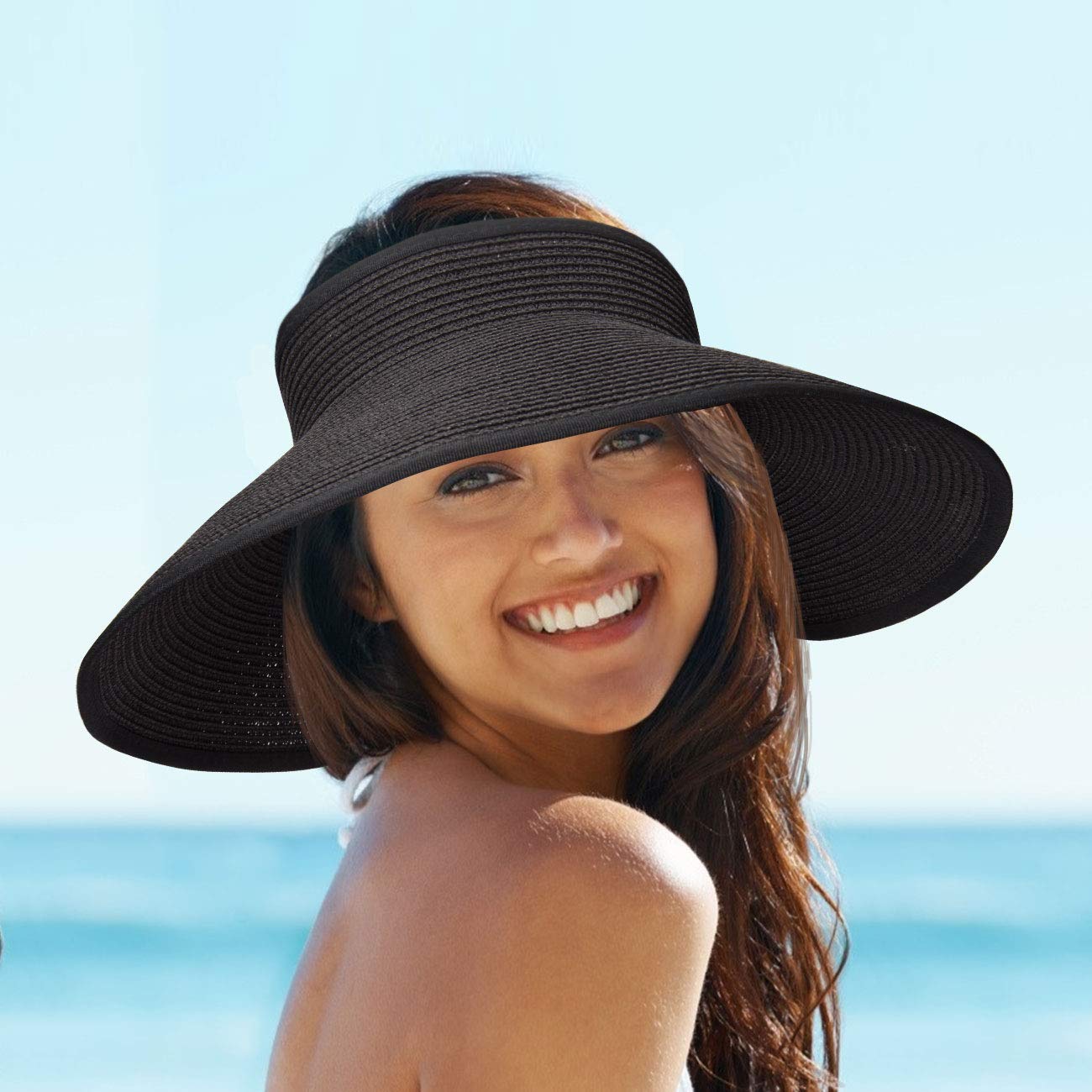 Women's Straw Hat Style Visor | La Parisienne