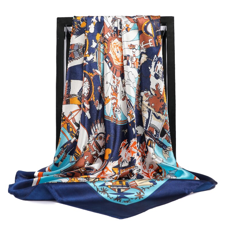 Women's Original Motif Square Scarf | | Foulard Carré La Parisienne