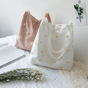 Canvas Tote Bag Daisy Decoration Woman | La Parisienne