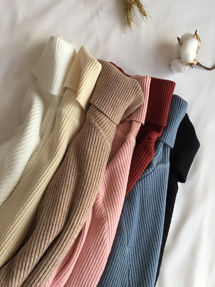 Women's recomposed cotton turtleneck sweater | La Parisienne