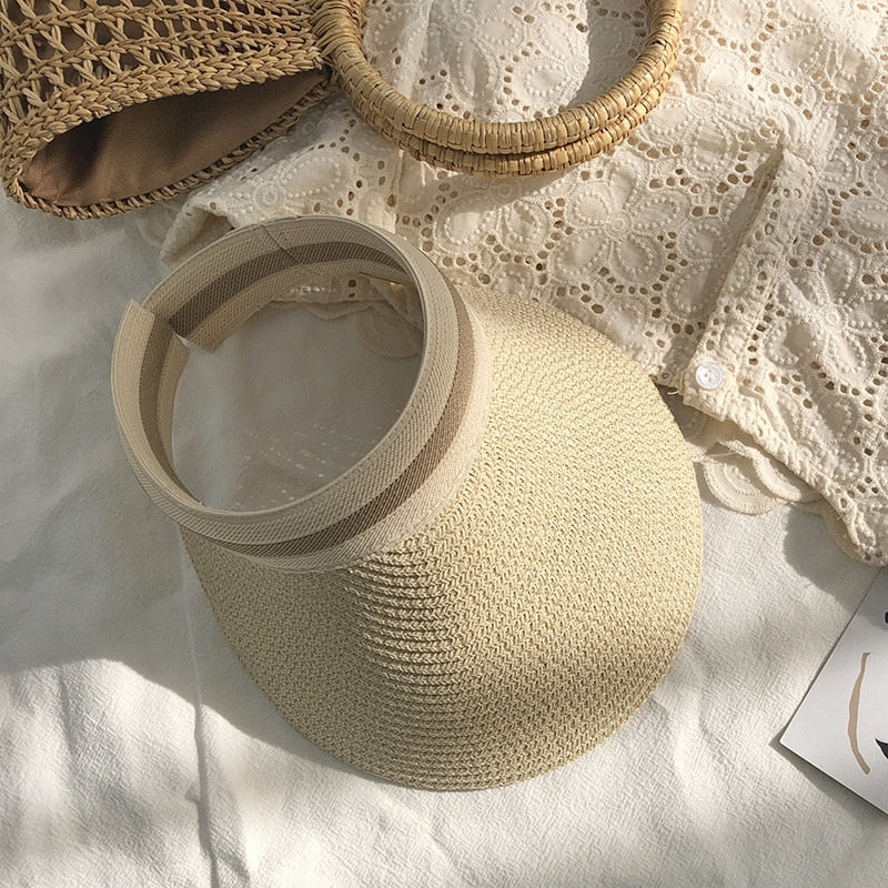 Straw Hat Joker Style Visor Woman | La Parisienne