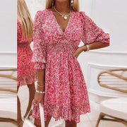 Women's flower print short dress | La Parisienne