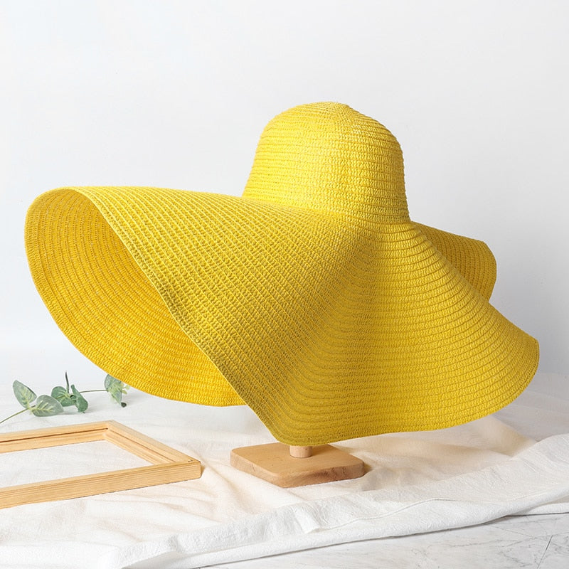 Chapeau de Paille Tressé XXL Femme | La Parisienne