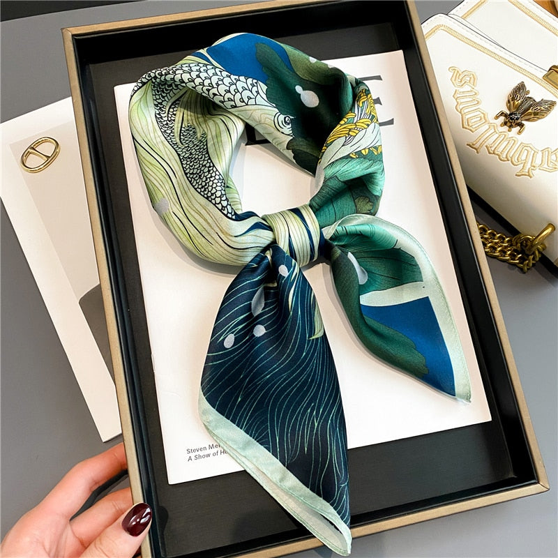 Silk Square Scarf Sailor Pattern | La Parisienne