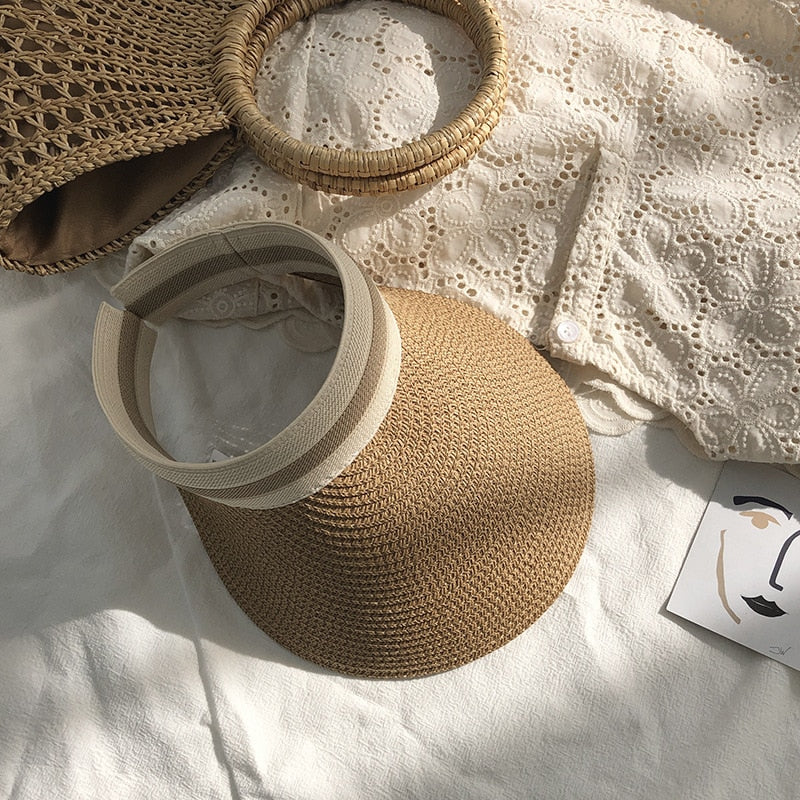 Straw Hat Joker Style Visor Woman | La Parisienne