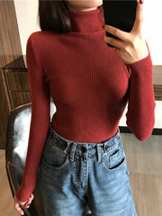 Women's recomposed cotton turtleneck sweater | La Parisienne