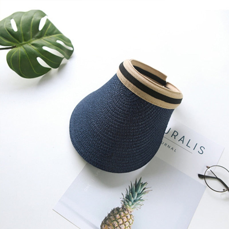 Straw Hat Joker Style Visor Woman | La Parisienne