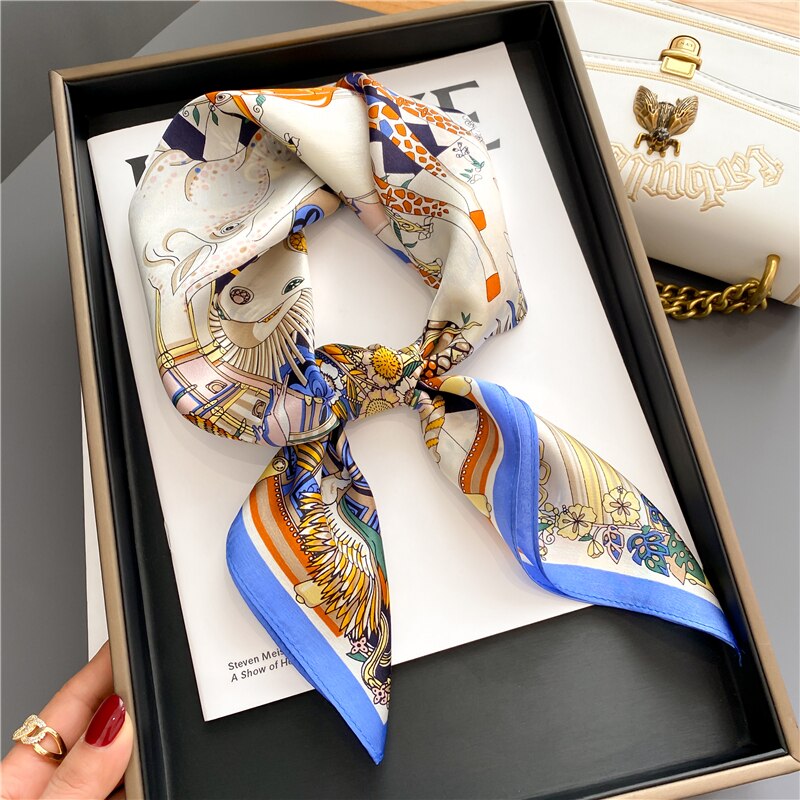 Square 100% Silk Decoration Chic Scarf | La Parisienne