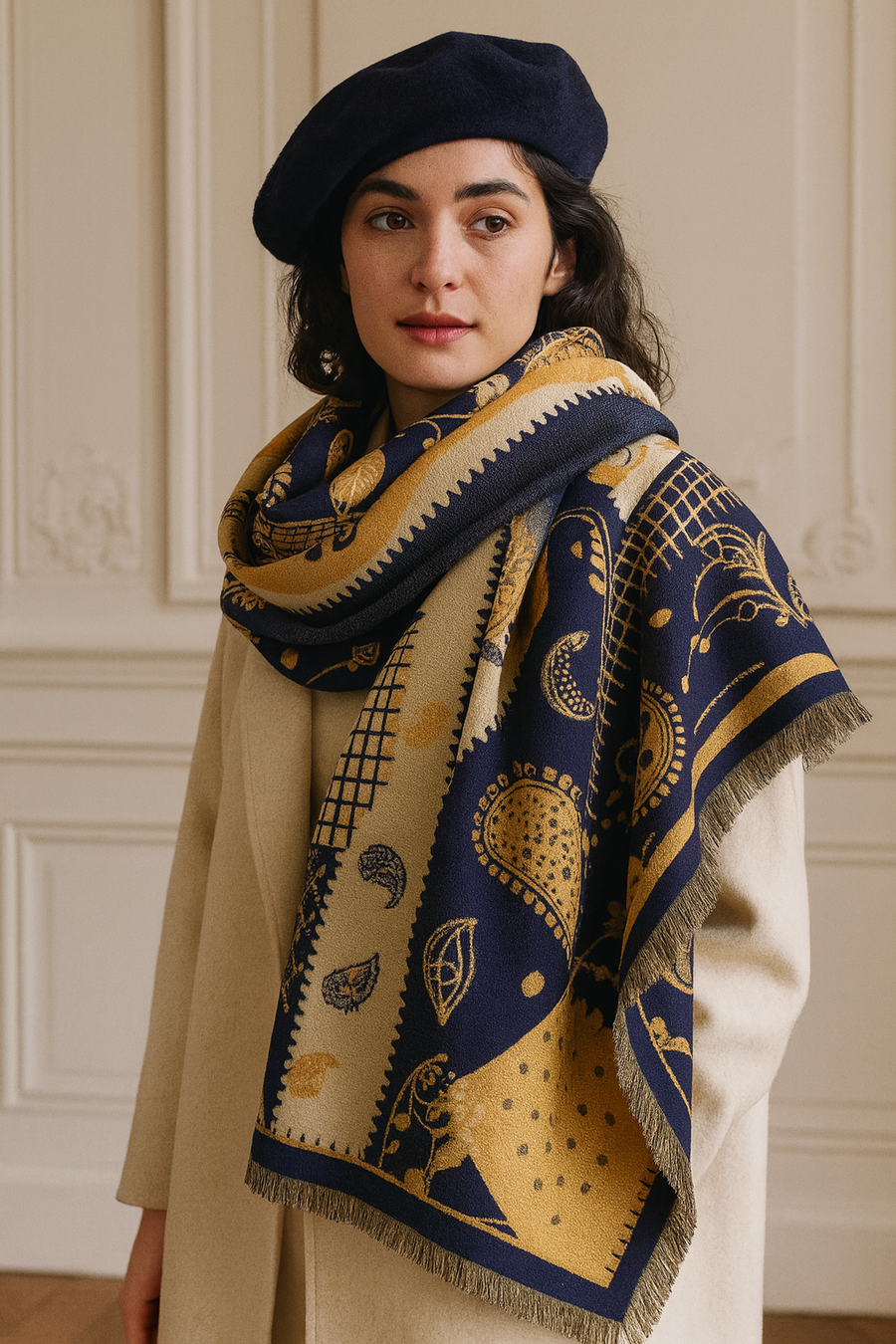 Winter scarf Quai-de-Seine | La Parisienne
