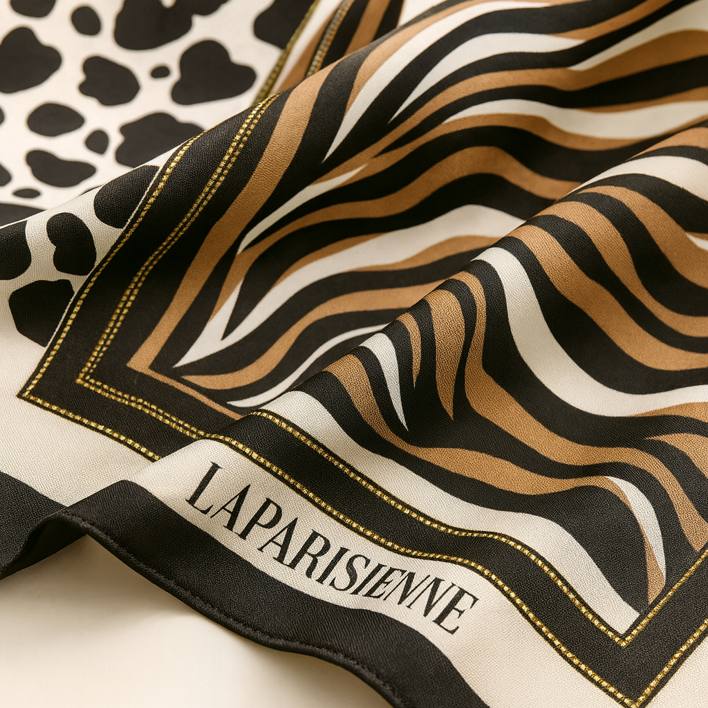 Women's 100% Silk Zebra Design Square | La Parisienne