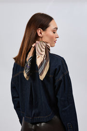 Women's 100% Silk Tiger Pattern Square Scarf | La Parisienne 