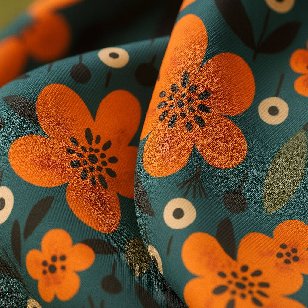 Women's 100% Silk Artistic Flower Square | La Parisienne