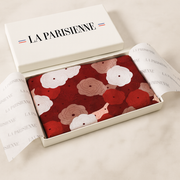 100% Silk Square Flower Pattern Women | La Parisienne