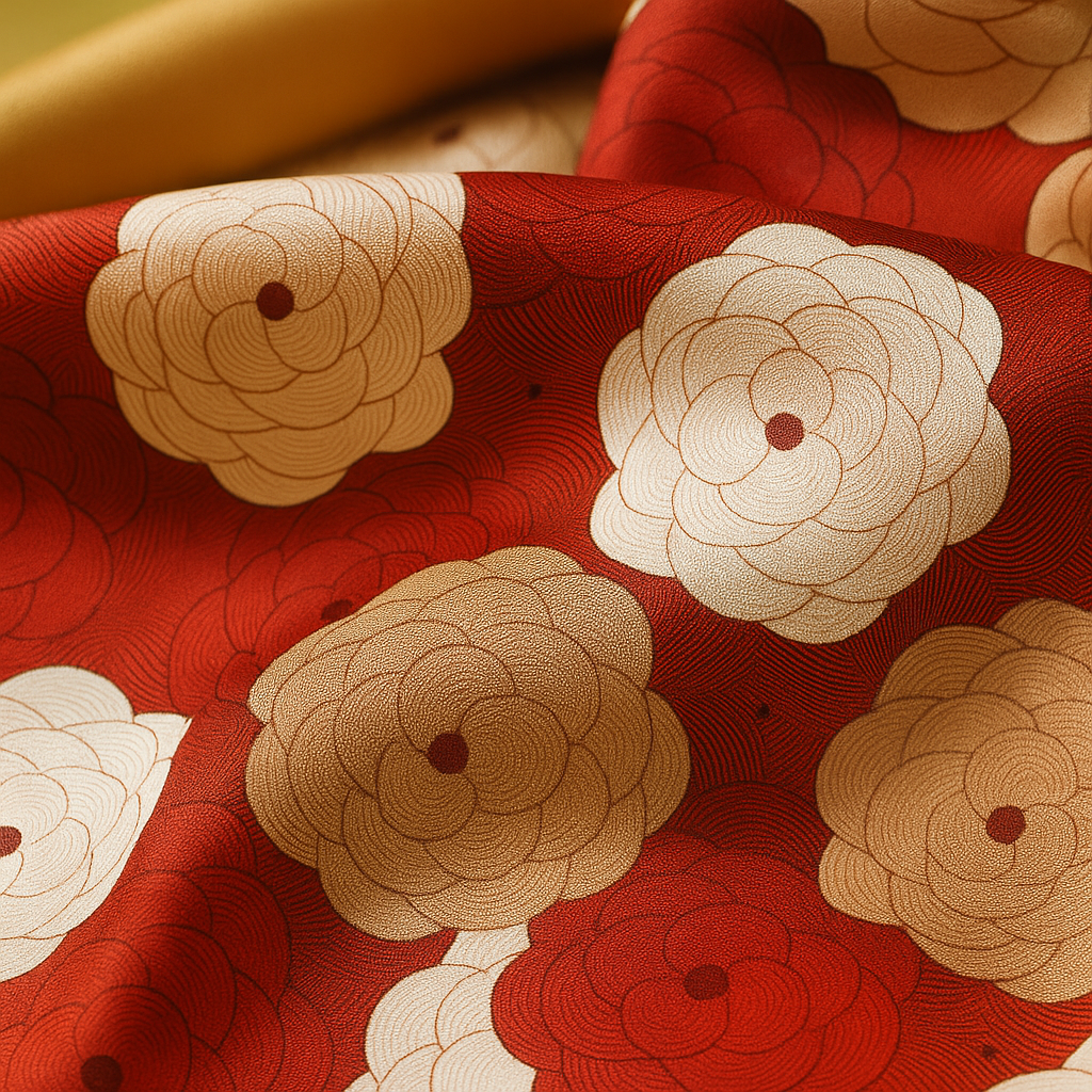 100% Silk Square Flower Pattern Women | La Parisienne