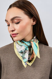 100% Silk Square Surrealist Decoration for Women | La Parisienne