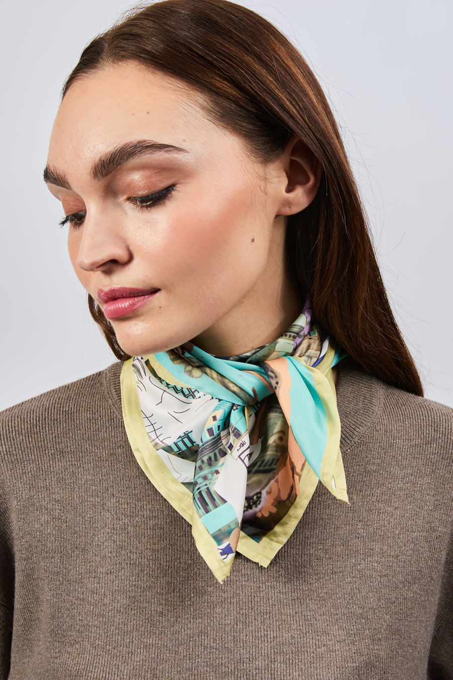 100% Silk Square Surrealist Decoration for Women | La Parisienne