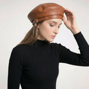 Vintage Leather Beret La Parisienne