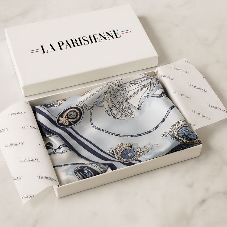 Square Silk Scarf Distinguished | La Parisienne