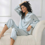 100% Mulberry Silk Long Sleeve Pajama Set | La Parisienne