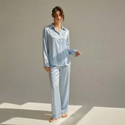 Women's Long Pajama Set 100% Mulberry Silk | La Parisienne