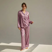 Women's Long Sleeve Pajamas 100% Silk | La Parisienne