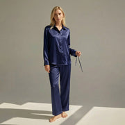 Women's Long Pajama Set 100% Mulberry Silk | La Parisienne