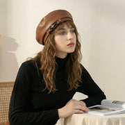 Women's Leather Beret | The Parisian 