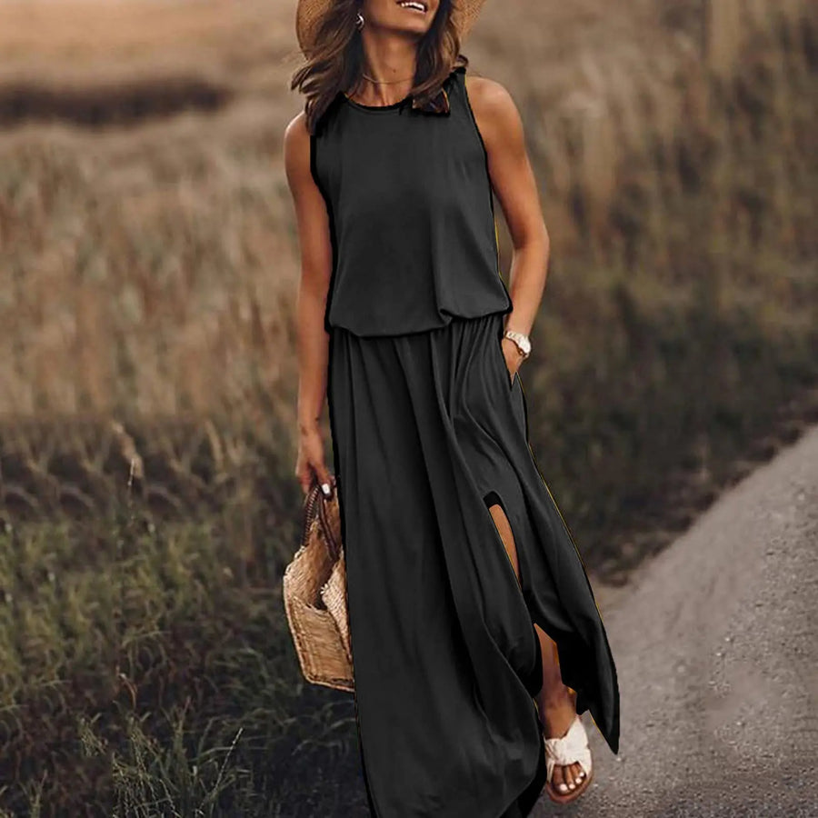 Long Sleeveless Dress | La Parisienne