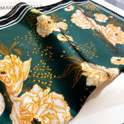 100% Silk Square Decoration Flower Women | La Parisienne