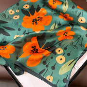 100% Silk Artistic Flower Square for Women | The Parisian 