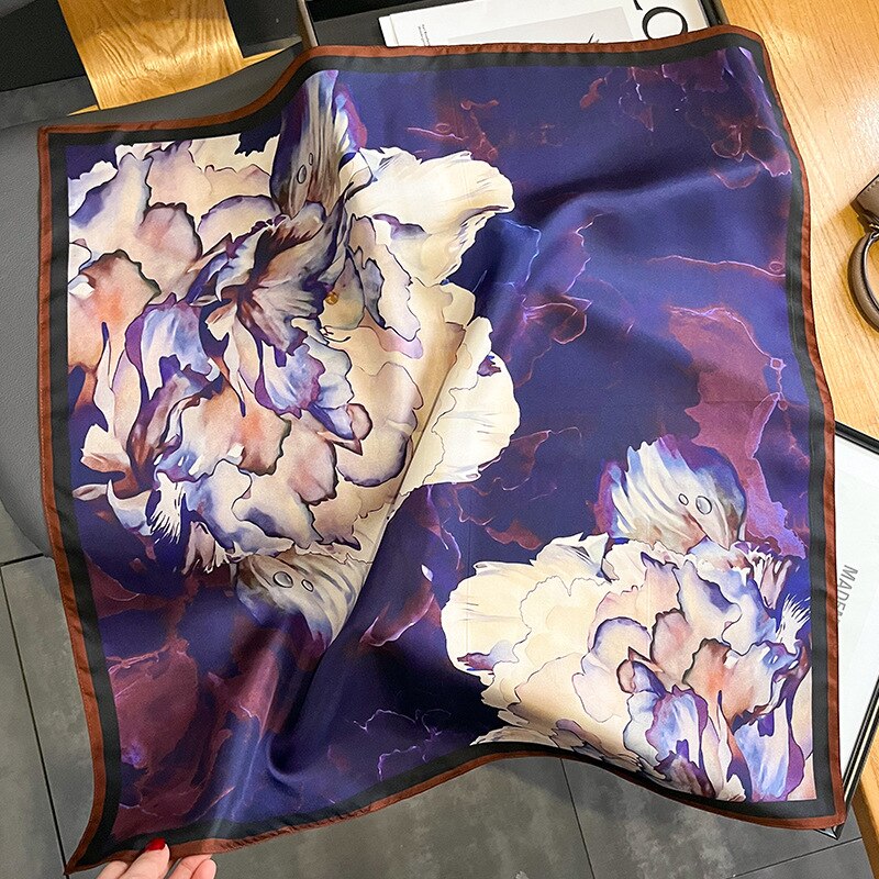 100% Silk Square Decoration Flower Women | La Parisienne