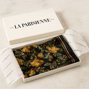 Carré 100% Soie Décoration Fleur Blanche Femme | La Parisienne