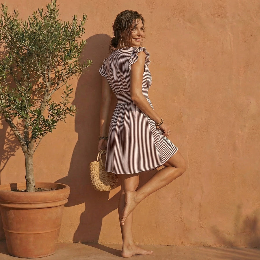 Short Striped Dress | La Parisienne