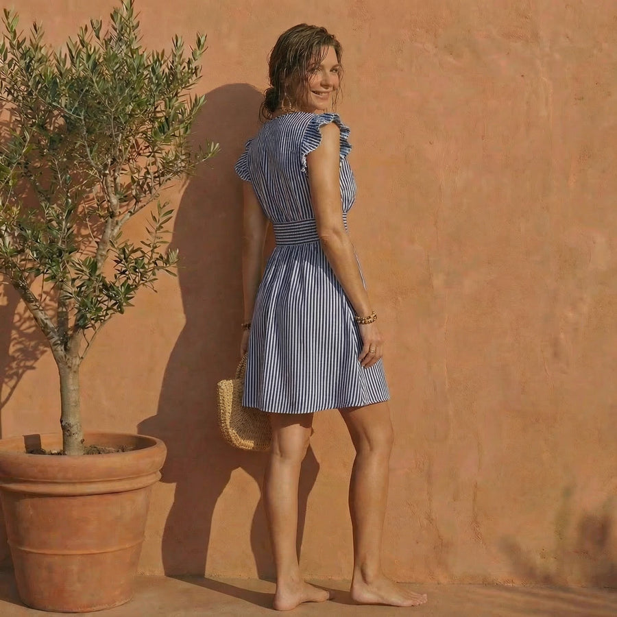 Short Striped Dress | La Parisienne