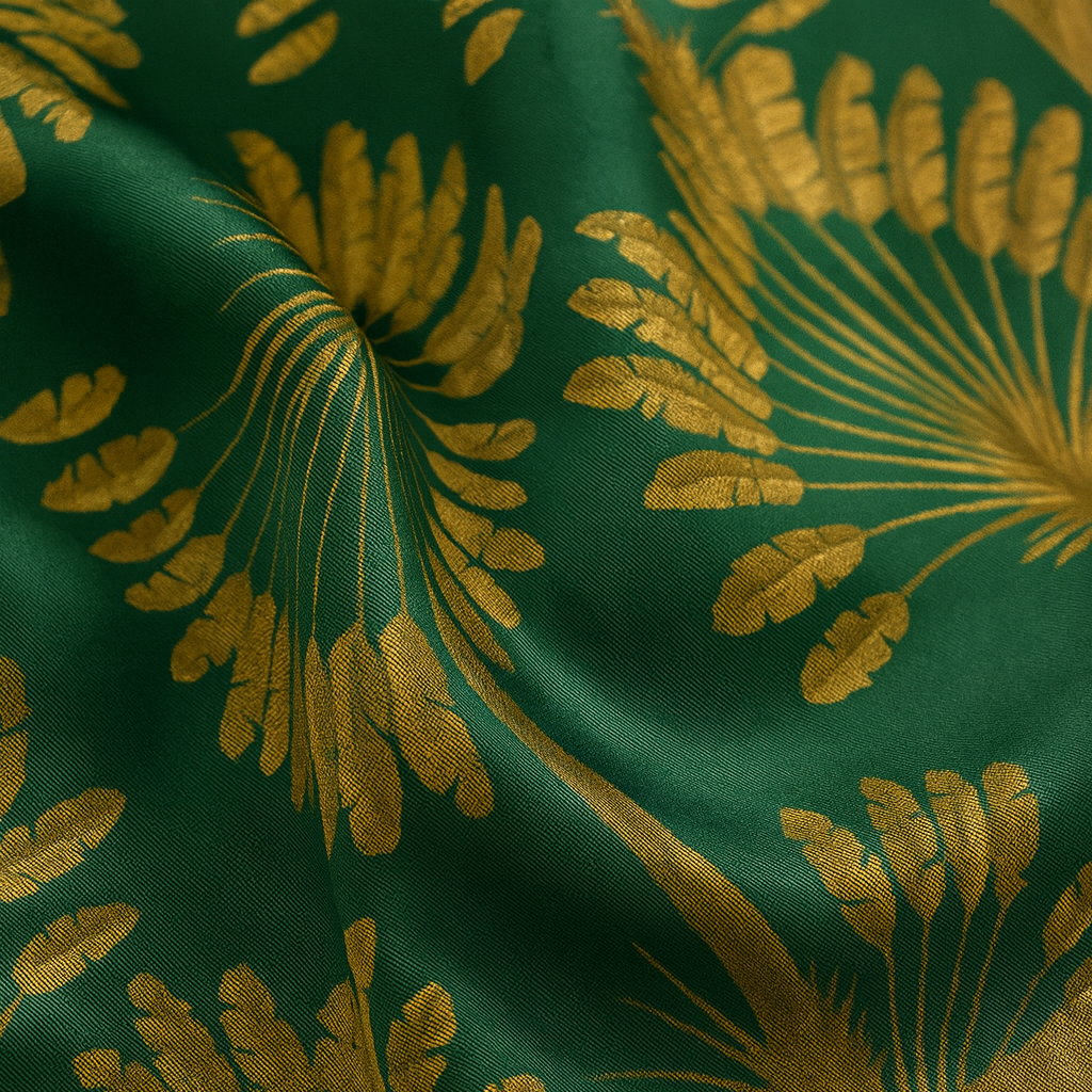 Square 100% Silk Palm Tree Decoration Woman | La Parisienne