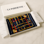 Women's 100% Silk Navy Blue Square | La Parisienne