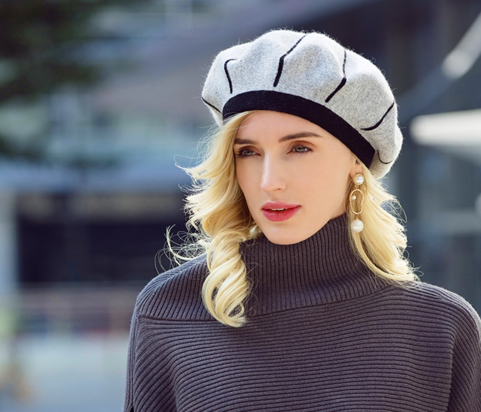 Chic Women's Beret 100% Cashmere | La Parisienne