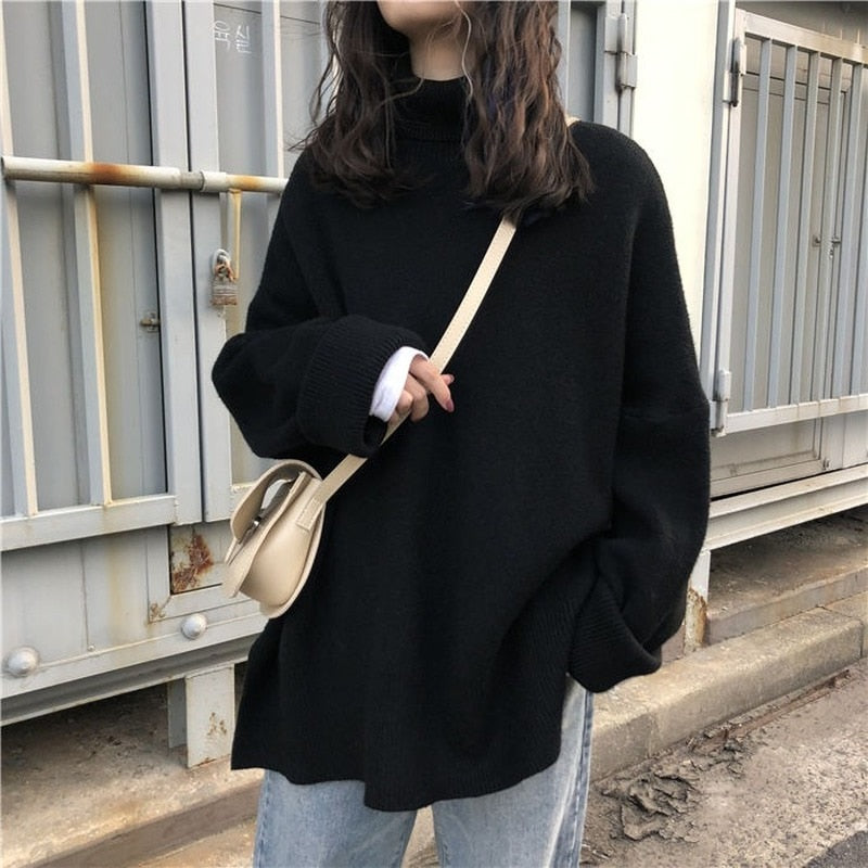 Women's casual turtleneck cotton sweater | La Parisienne