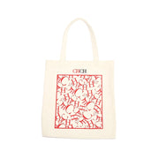 Women's Linen Flower Decoration Tote Bag | Zen Cart! La Parisienne