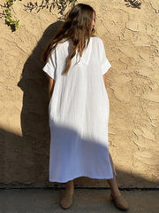 Women's White Beach Dress | La Parisienne