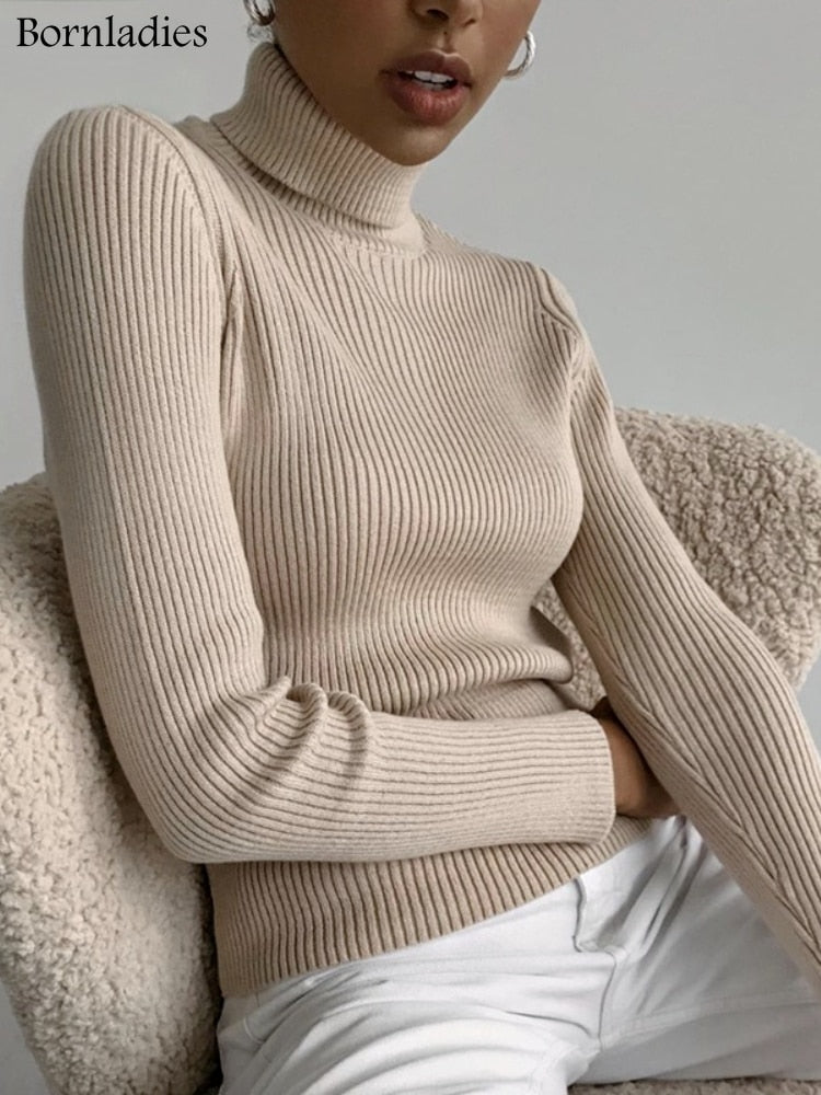 Women's slim turtleneck sweater | La Parisienne
